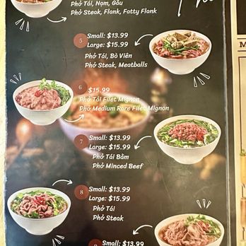 Pho Thin Australia menu 1