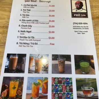 Pho Thin Australia menu 5